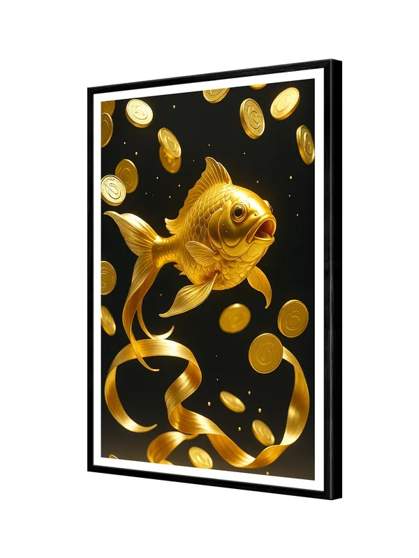 Radiant_Goldfish_with_Floating_Coins_|_Box_Fiber_Canvas_Frame_|_24x36_|_Luxury_Gold_Koi_Wall_Decor_BLF24360927