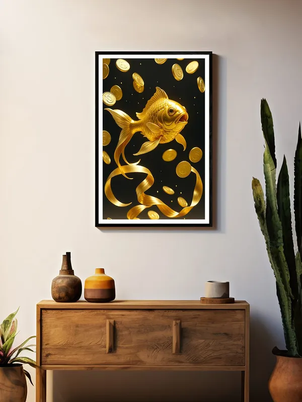 Radiant_Goldfish_with_Floating_Coins_|_Box_Fiber_Canvas_Frame_|_24x36_|_Luxury_Gold_Koi_Wall_Decor_BLF24360927