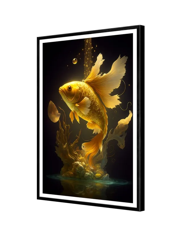Golden_Koi_Rising_Amid_Starlit_Ripples_|_Box_Fiber_Canvas_Frame_|_24x36_|_Luxurious_Ethereal_Wall_Art_BLF24360934