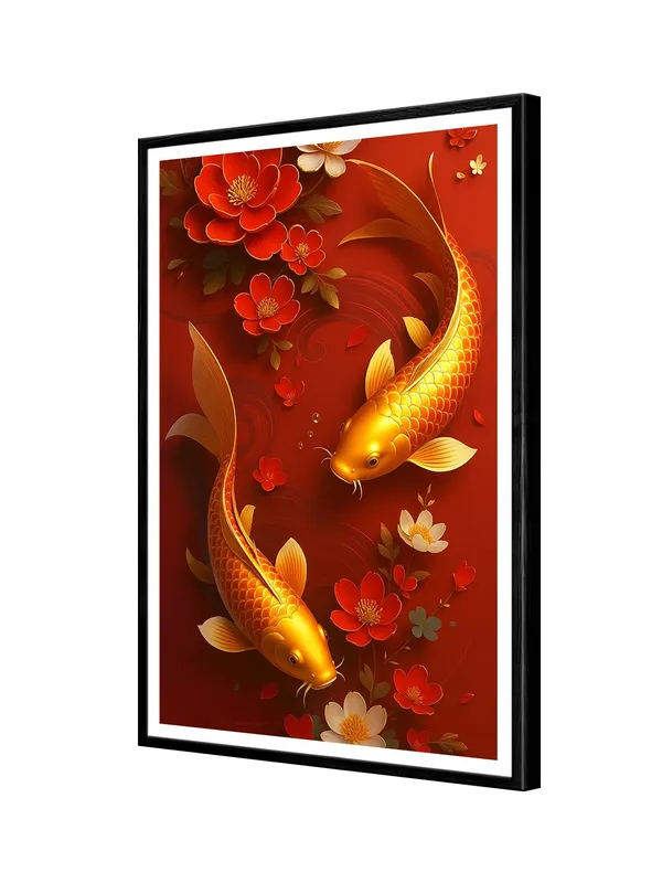 Box_Fiber_Canvas_Painting_Frame_24x36_-_Elegant_Golden_Koi_Fish_with_Floral_Accents_|_Feng_Shui_Art_for_Home_&_Office_Decor_BLF24360886