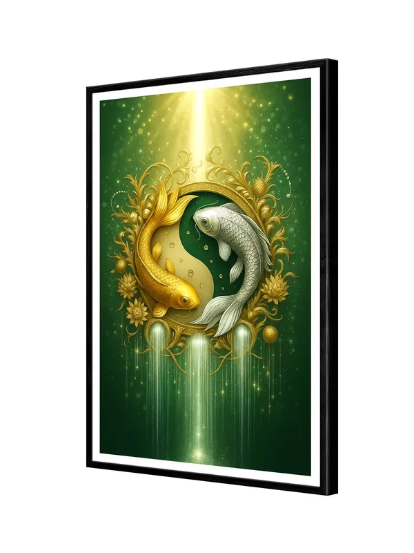 Golden_and_Silver_Koi_Yin-Yang_with_Floral_Glow_|_Box_Fiber_Canvas_Frame_|_24x36_|_Spiritual_Feng_Shui_Art_BLF24360940