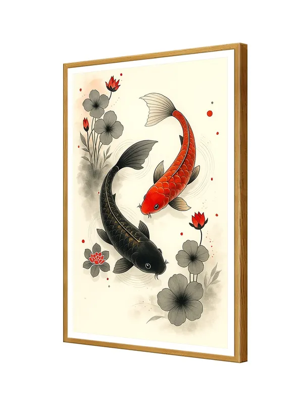 Yin_Yang_Koi_Fish_Canvas_Art_-_24x36_Box_Fiber_Frame_|_Red_&_Black_Minimalist_Style_|_Zen_Harmony_Painting_|_Japanese_Ink_Wall_Decor_GOF24360907
