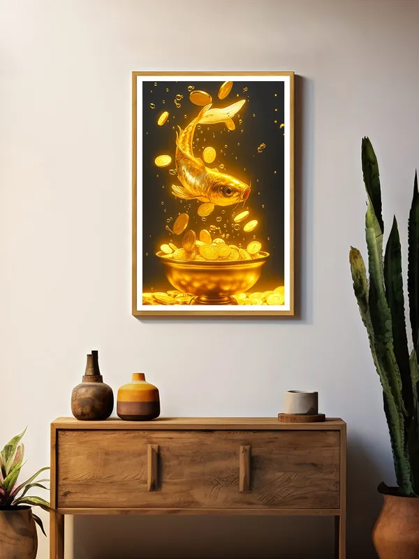 Golden_Koi_&_Coin_Splash_Canvas_-_24x36_Box_Fiber_Frame_|_Radiant_Glow_Wealth_Art_|_Gold_Bowl_Feng_Shui_Decor_|_Prosperity_Symbol_GOF24360923
