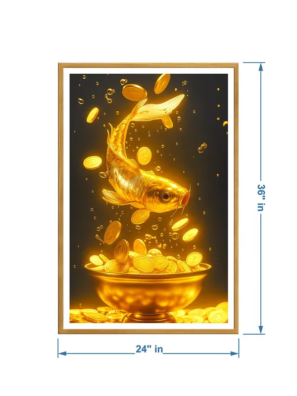 Golden_Koi_&_Coin_Splash_Canvas_-_24x36_Box_Fiber_Frame_|_Radiant_Glow_Wealth_Art_|_Gold_Bowl_Feng_Shui_Decor_|_Prosperity_Symbol_GOF24360923