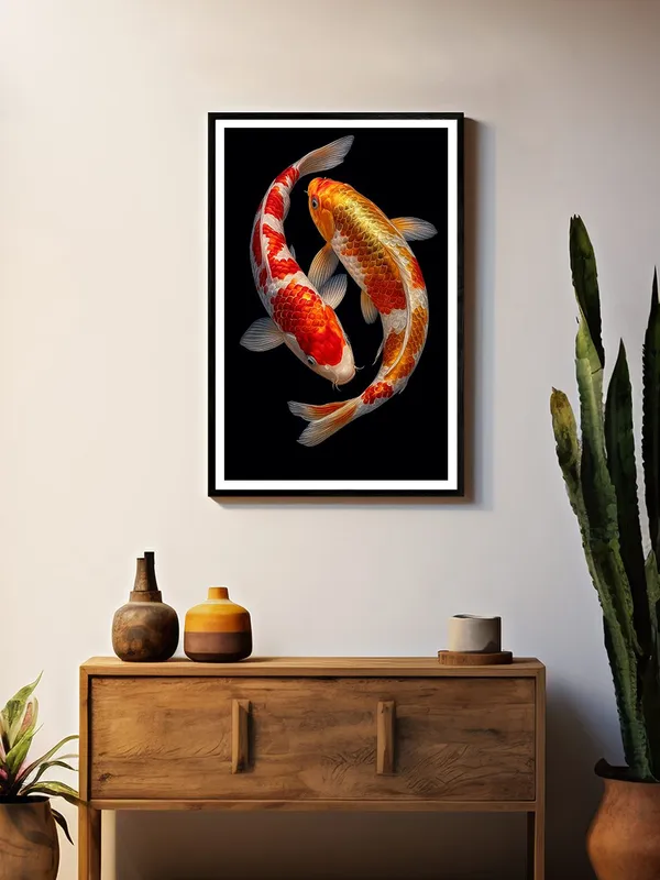 Realistic_Dual_Koi_Fish_Canvas_-_24x36_Box_Fiber_Frame_|_Gold_&_Red_High_Detail_Wall_Art_|_Black_Background_Modern_Decor_BLF24360918