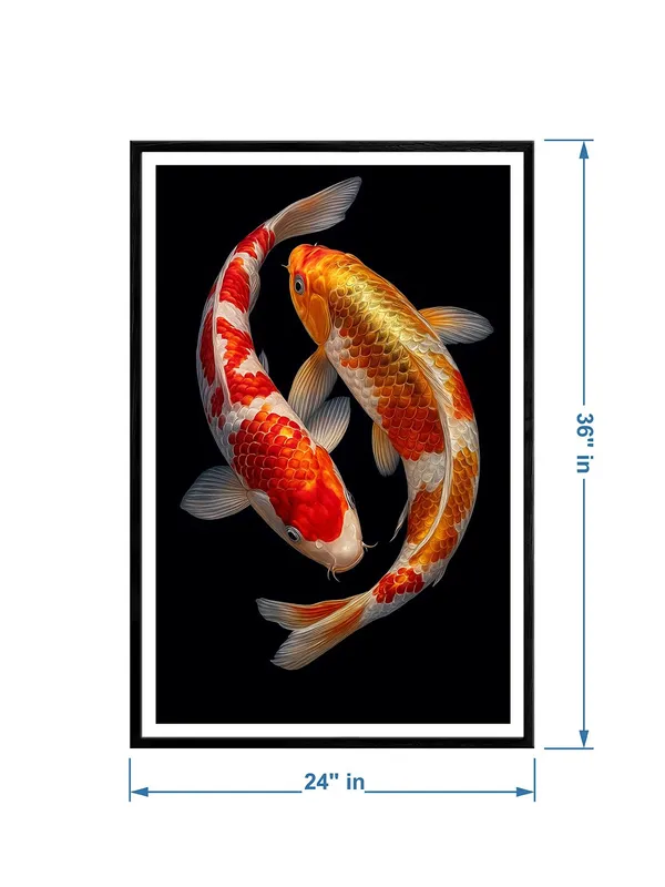 Realistic_Dual_Koi_Fish_Canvas_-_24x36_Box_Fiber_Frame_|_Gold_&_Red_High_Detail_Wall_Art_|_Black_Background_Modern_Decor_BLF24360918