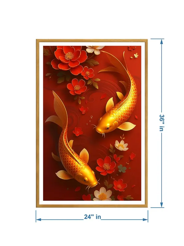 Box_Fiber_Canvas_Painting_Frame_24x36_-_Elegant_Golden_Koi_Fish_with_Floral_Accents_|_Feng_Shui_Art_for_Home_&_Office_Decor_GOF24360886