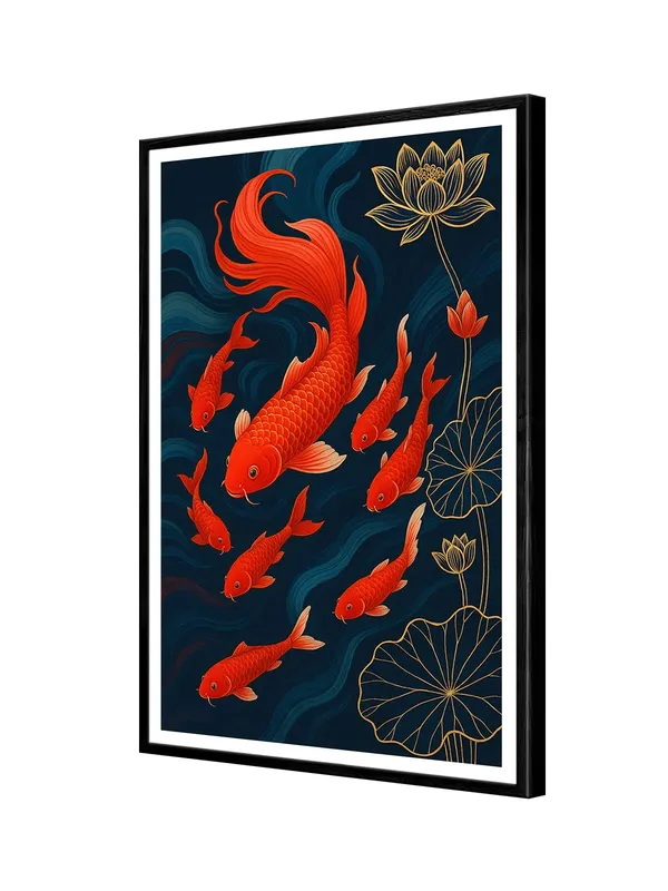 Red_Koi_Family_With_Lotus_|_24X36_Box_Fiber_Canvas_Painting_|_Symbolic_Family_and_Harmony_Wall_Art_for_Home_and_Office_BLF24360875