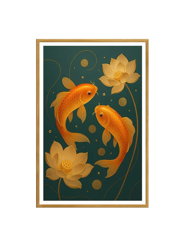 Box_Fiber_Canvas_Painting_Frame_-_Golden_Koi_Fish_with_Lotus_and_Coins_24x36_|_Prosperity_Feng_Shui_Wall_Art_GOF24360860
