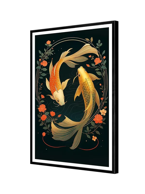 Box_Fiber_Canvas_Painting_Frame_24x36_-_Yin_Yang_Golden_Koi_Fish_on_Black_Background_|_Spiritual_Balance_Wall_Art_BLF24360889