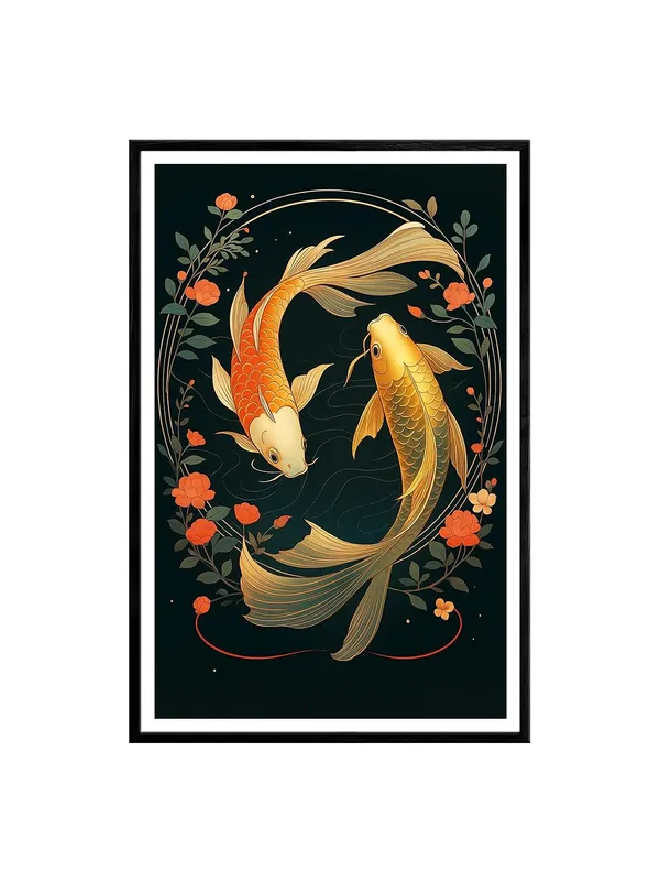 Box_Fiber_Canvas_Painting_Frame_24x36_-_Yin_Yang_Golden_Koi_Fish_on_Black_Background_|_Spiritual_Balance_Wall_Art_BLF24360889