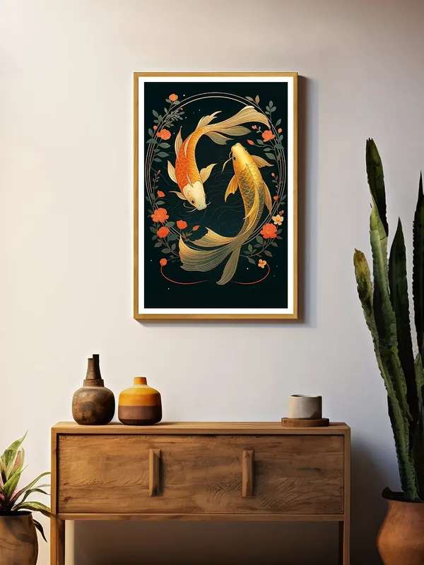 Box_Fiber_Canvas_Painting_Frame_24x36_-_Yin_Yang_Golden_Koi_Fish_on_Black_Background_|_Spiritual_Balance_Wall_Art_GOF24360889