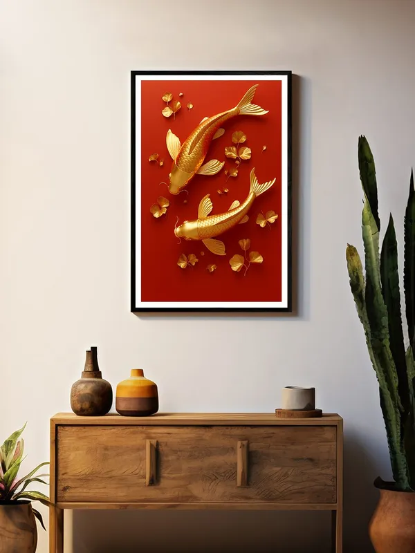 Golden_Koi_Fish_Art_-_Box_Fiber_Canvas_Painting_Frame_24x36_|_Feng_Shui_Inspired_Wall_Decor_|_Zen_Harmony_|_Fish_Wall_Art_|_Prosperity_Symbol_BLF24360901
