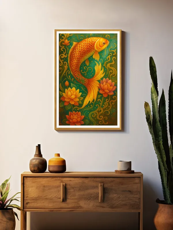 Mystic_Golden_Koi_with_Lotus_&_Swirls_|_Box_Fiber_Canvas_Frame_|_24x36_|_Fantasy_Spiritual_Fish_Art_GOF24360945