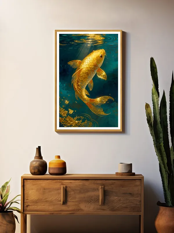 Golden_Koi_Fish_Underwater_Scene_-_24x36_Box_Fiber_Canvas_|_Sunlight_Glow_&_Ripple_Effect_Art_|_Prosperity_Symbolism_Decor_GOF24360909