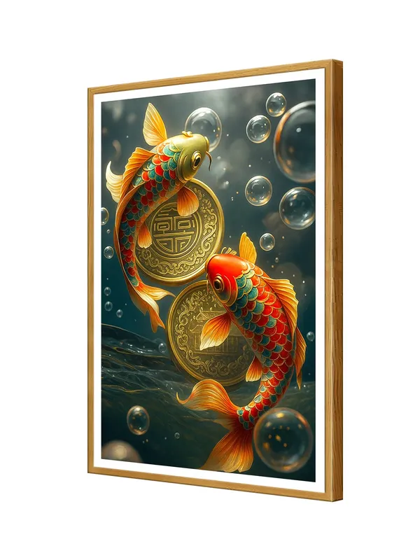 Colorful_Koi_Fish_Canvas_Painting_-_Box_Fiber_Frame_24x36_|_Lucky_Coins_&_Bubbles_Artwork_|_Vibrant_Feng_Shui_Decor_|_Prosperity_Symbol_GOF24360902