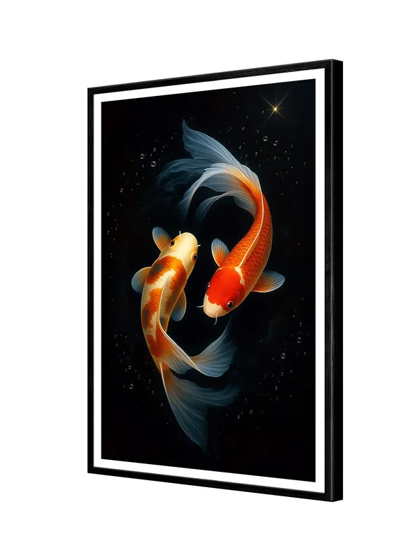 Elegant_Twin_Koi_Gold_&_Red_Box_Fiber_Canvas_Painting_Frame_-_24x36_Inch_|_Harmony_and_Love_Wall_Art_for_Interiors_BLF24360900