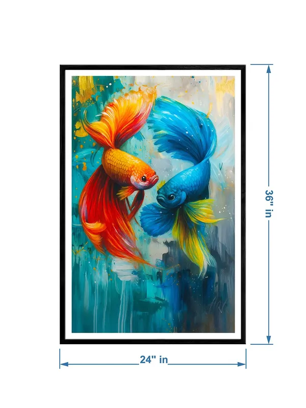 Dual_Betta_Fish_Abstract_Canvas_-_24x36_Box_Fiber_Frame_|_Red_&_Blue_Color_Splash_Painting_|_Energetic_Wall_Art_|_Modern_Aquatic_Decor_BLF24360910