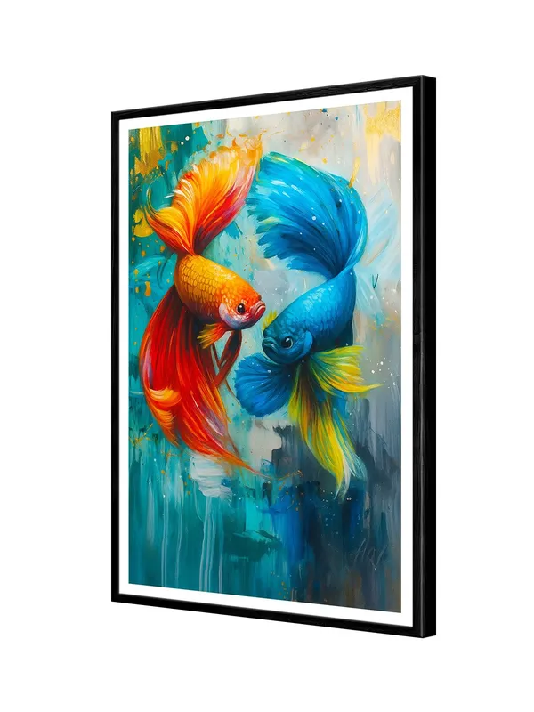 Dual_Betta_Fish_Abstract_Canvas_-_24x36_Box_Fiber_Frame_|_Red_&_Blue_Color_Splash_Painting_|_Energetic_Wall_Art_|_Modern_Aquatic_Decor_BLF24360910