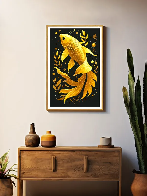 Box_Fiber_Canvas_Painting_Frame_-_Golden_Koi_Fish_on_Black_Background_24x36_|_Modern_Graphic_Wall_Decor_GOF24360857