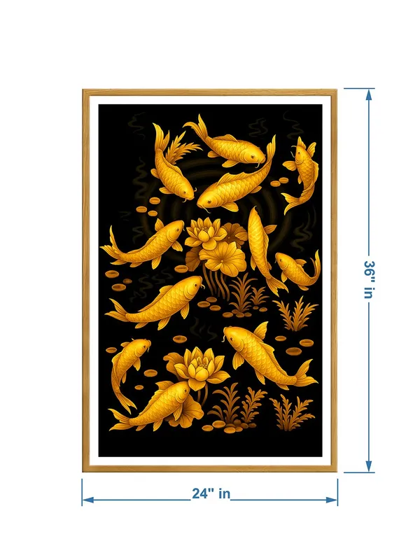 Golden_Koi_Fish_with_Lotus_Pond_Box_Fiber_Canvas_Painting_Frame_-_24X36_Inch_Wall_Art_for_Living_Room,_Bedroom,_Office_|_Feng_Shui_Art_|_Vastu_Positive_Energy_Decor_GOF24360881