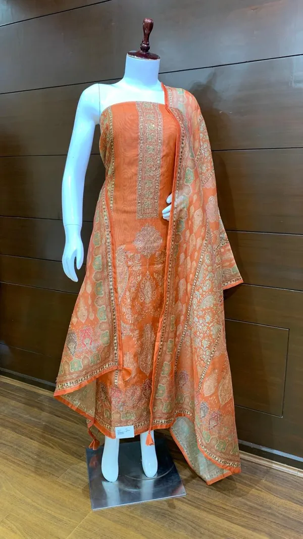 Rust_Chanderi_Premium_&_Elegant_Traditional_Unstich_Suit_For_Women