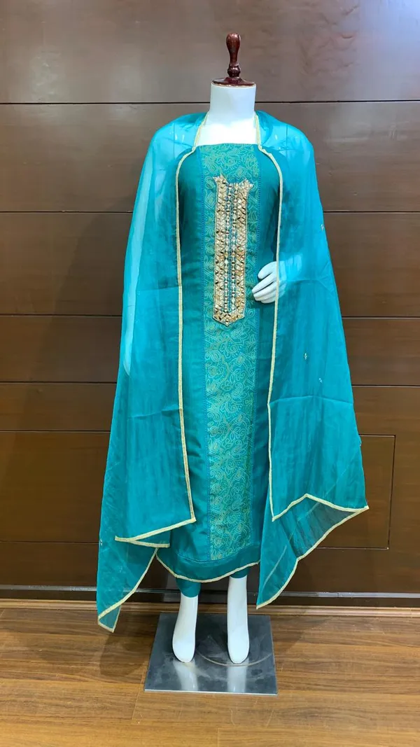 Firozi_Chanderi_Premium_&_Elegant_Traditional_Unstich_Suit_For_Women