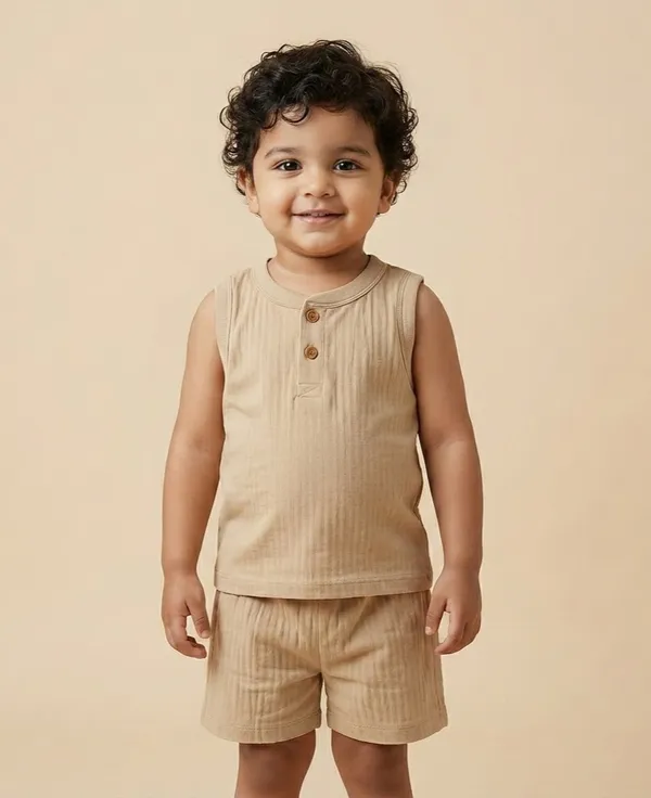 Brown_Pure_Organic_Cotton_Pajama_Set_For_Kids