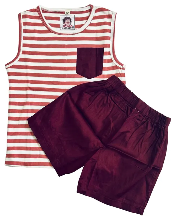 Multicolor_Pure_Organic_Cotton_T-Shirt_&_Shorts_Set_For_Kids