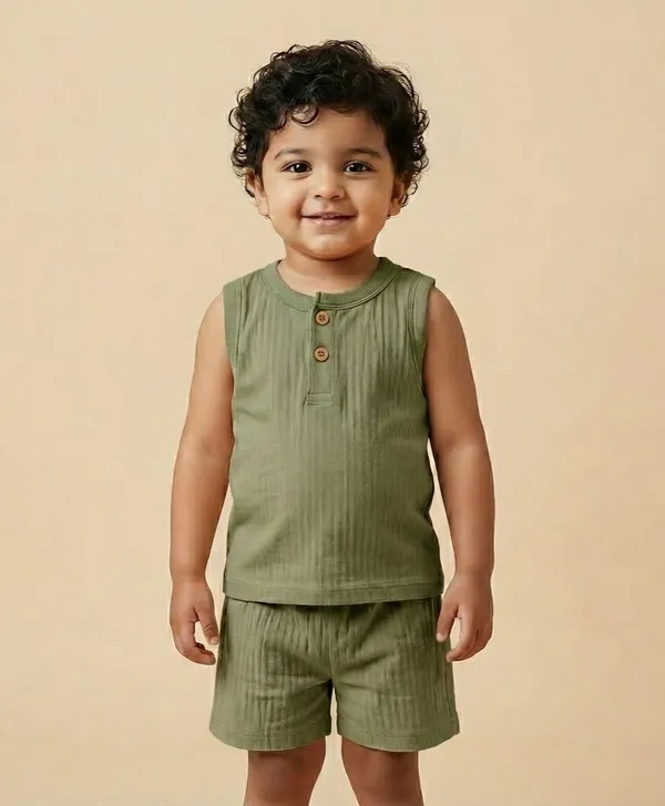 Green_Pure_Organic_Cotton_Pajama_Set_For_Kids