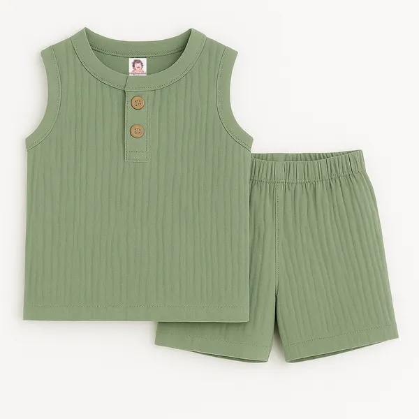 Green_Pure_Organic_Cotton_Pajama_Set_For_Kids