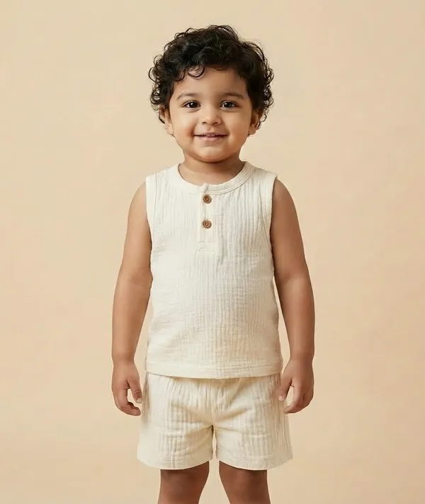 Off-White_Pure_Organic_Cotton_Pajama_Set_For_Kids