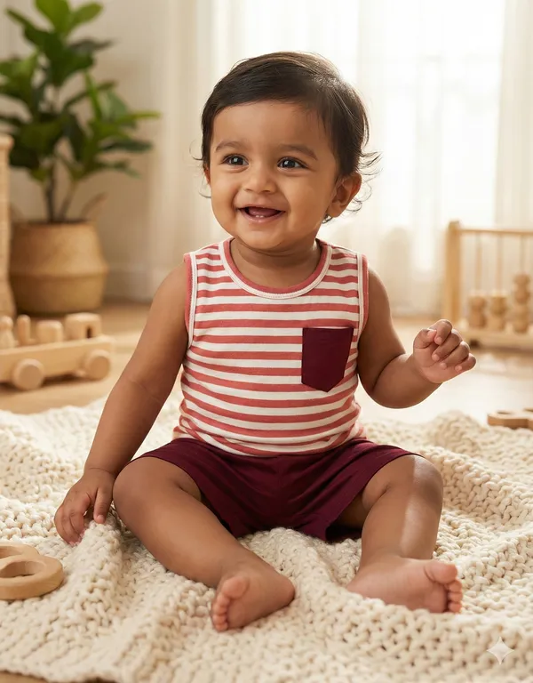 Multicolor_Pure_Organic_Cotton_T-Shirt_&_Shorts_Set_For_Kids