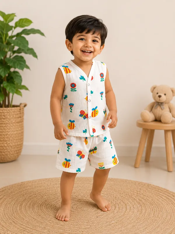 TinyChuckles_Busy_Bee_Garden_Muslin_Co-ord_Set