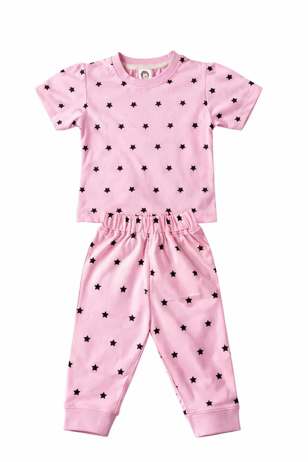 TinyChuckles_Star_Co-ord_Set_|_Soft_Cotton_Tee_&_Pajama_|_Unisex_Kids_Nightwear_&_Home_Wear