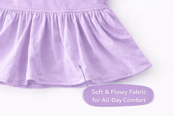 TinyChuckles_|_Lavender_Breeze_Cotton_Dress_for_Girls_|_100%_Soft_Cotton_|_Ultrasoft,_Breathable_Dress.