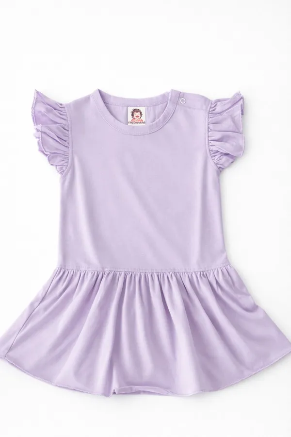 TinyChuckles_|_Lavender_Breeze_Cotton_Dress_for_Girls_|_100%_Soft_Cotton_|_Ultrasoft,_Breathable_Dress.