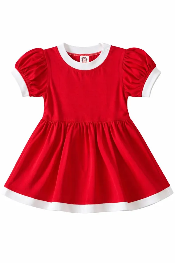 TinyChuckles_|_Ruby_Bloom_Cotton_Dress_for_Girls_|_100%_Soft_Cotton_|_Ultrasoft,_Breathable_Dress