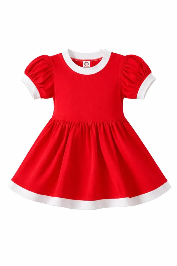 TinyChuckles_|_Ruby_Bloom_Cotton_Dress_for_Girls_|_100%_Soft_Cotton_|_Ultrasoft,_Breathable_Dress