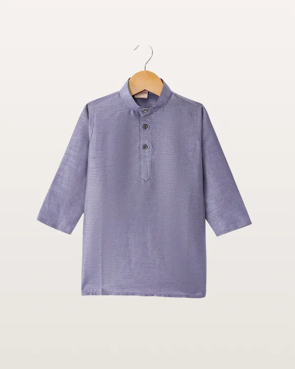 Lavender_Kurta_&_Pyjama_With_Embroidered_Jacket_Set_For_Kids