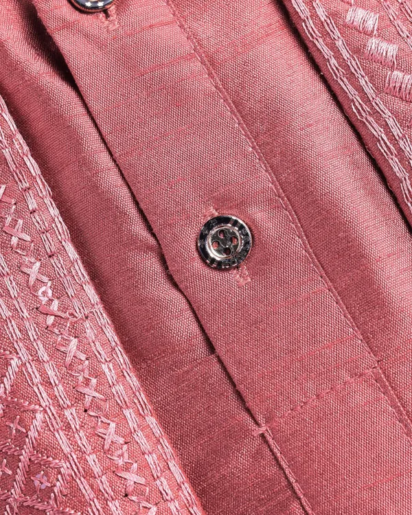Pink_Kurta_&_Pyjama_With_Self-Embroidered_Jacket_Set_For_Kids