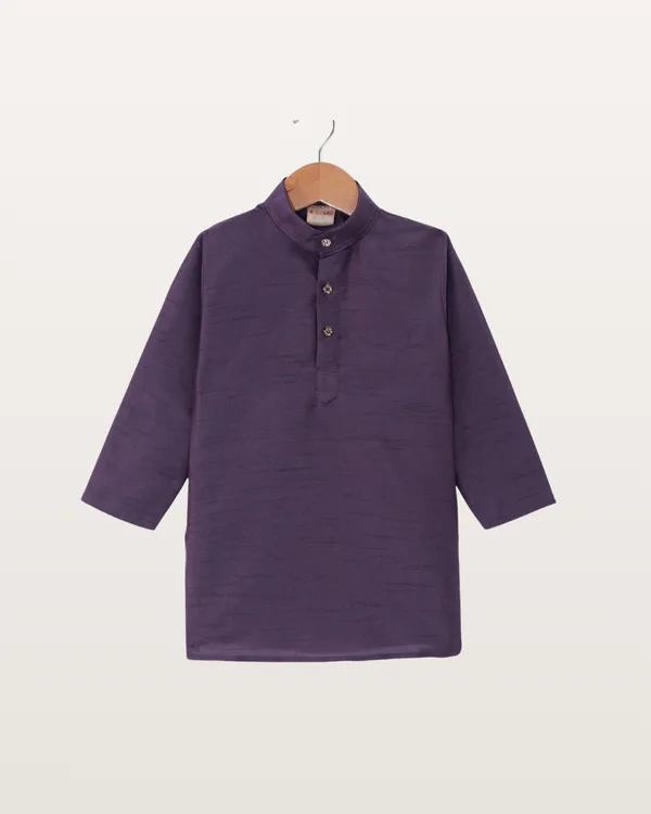 Purple_Kurta_&_Pyjama_With_Sequined_Jacket_Set_For_Kids