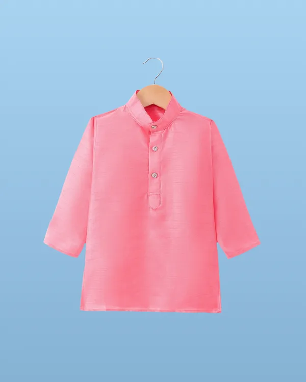 Pink_Kurta_&_Pyjama_With_Jacket_Set_For_Kids