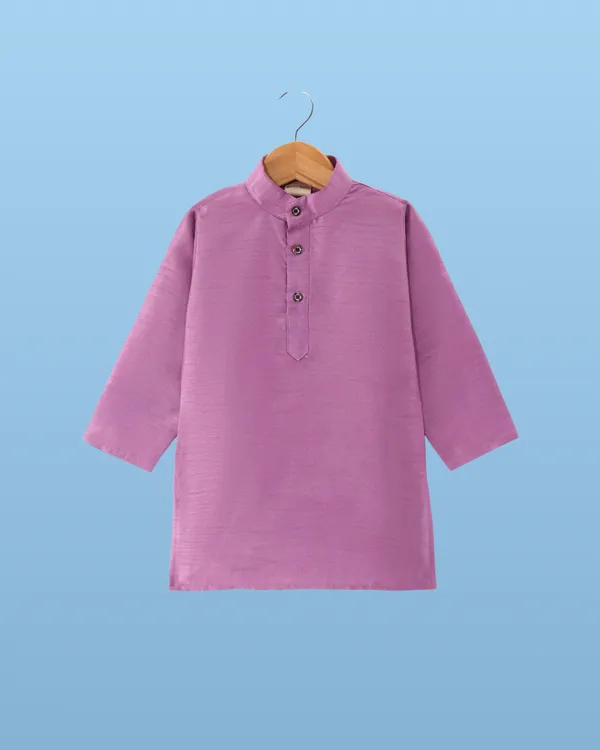 Lavender_Kurta_&_Pyjama_With_Delicate_Dori_Embroidered_Jacket_Set_For_Kids