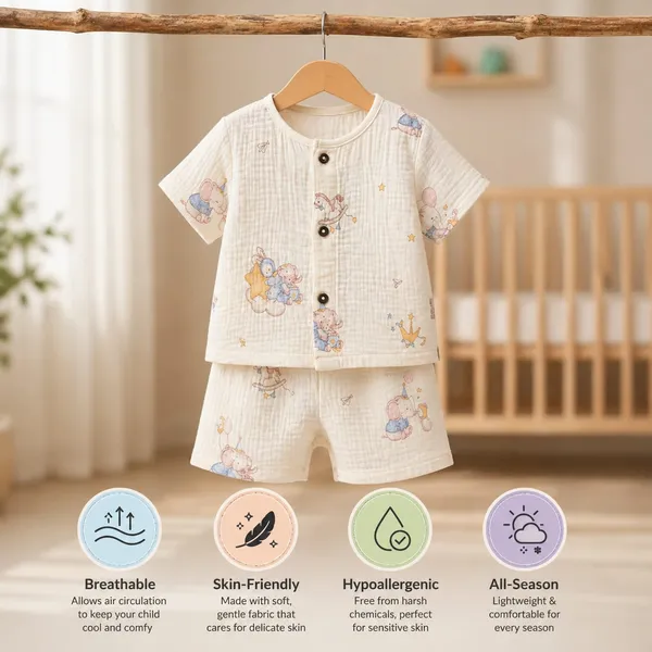 100%_Crinkle_Muslin_Coord_Set_|_Ultra-Soft_&_Breathable_|_Babies_&_Kids_|Unisex_|_Elle_Fun