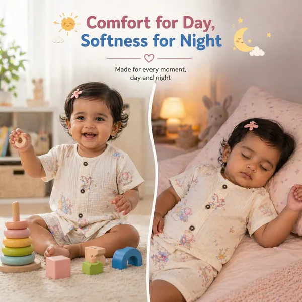 100%_Crinkle_Muslin_Coord_Set_|_Ultra-Soft_&_Breathable_|_Babies_&_Kids_|Unisex_|_Elle_Fun