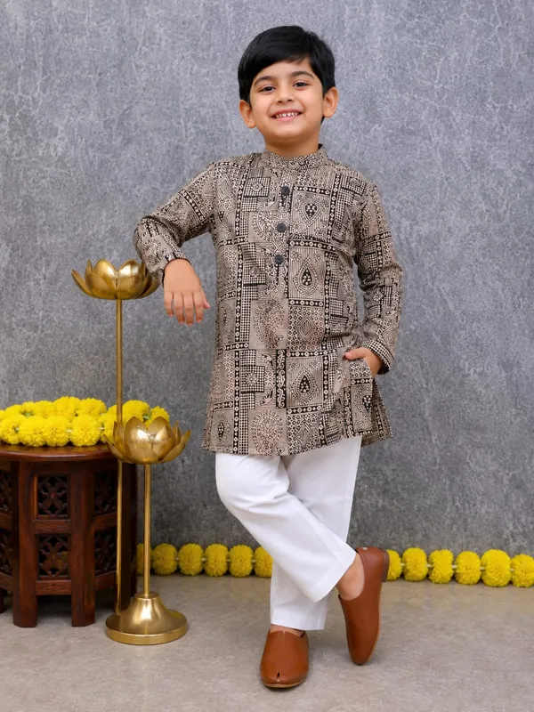100%_Pure_Cotton_Heritage_Patch_Kurta_Pyjama_Set