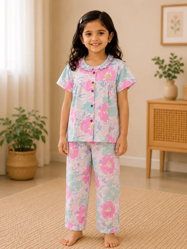 100%_Pure_Cotton_Nightsuit_|_Ultra-Soft_&_Breathable_Sleepwear_For_Babies_&_Kids_|_Pastel_Bloom