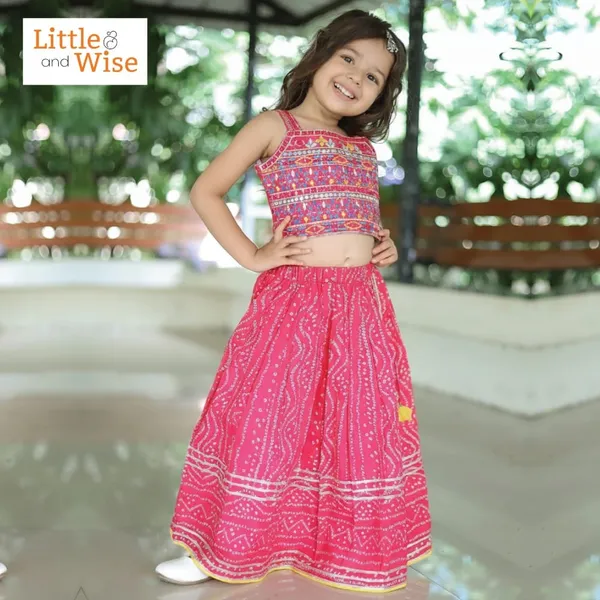 100%_Pure_Cotton_Rosy_Charm_Lehenga_Choli_Set