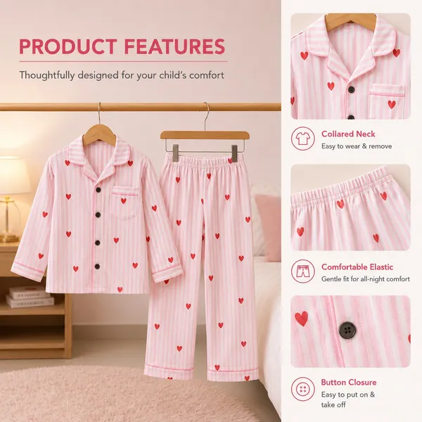 100%_Pure_Cotton_Nightsuit_-_Soft_&_Breathable-_Pink_Hearts